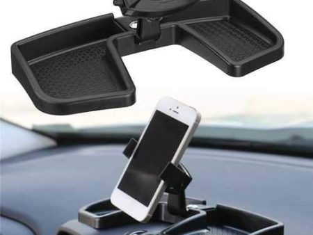 Universal 360 Degree Rotation Dashboard Phone Holder Stand with Storage Box for Mobile Phone Online Sale