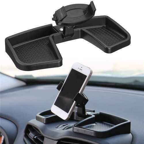 Universal 360 Degree Rotation Dashboard Phone Holder Stand with Storage Box for Mobile Phone Online Sale