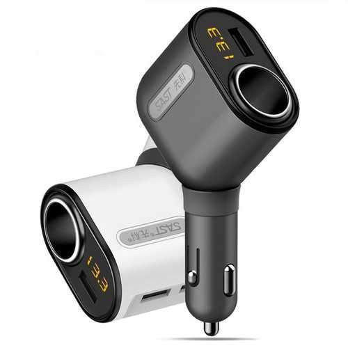 SAST T60 3 USB Ports Car Charger 5V 3.1A Cigarette Lighter Socket USB Car Charger for Mobile Phone on Sale