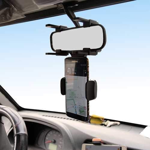 Bakeey Upgraded 360 Degree Rotation Fixed Rearview Mirror Car Mount Holder for Mobile Phone Online now