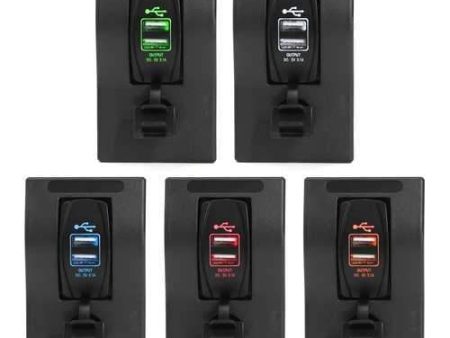 DC12-24V Waterproof Dustproof Car Marine Dual USB Ports Panel 5V 2.1A 1A For iphoneX 8 8Plus Samsung Discount