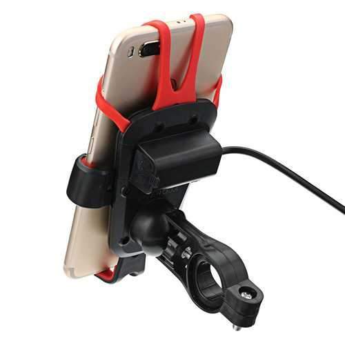 Universal USB Charge Anti-slip Motorcycle Handlebar Holder Stand for iPhone Xiaomi Mobile Phone For Discount