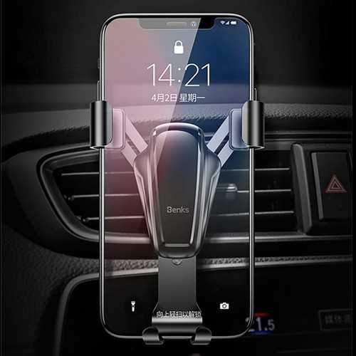 Benks Gravity Linkage Auto Lock Car Mount Air Vent Holder for iPhone Xiaomi Mobile Phone Online now