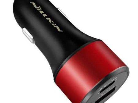 NILLKIN DUOS Fast Car Charger Quick Charge 3.0 45W PD Dual USB Car Charger for Samsung S9 Xiaomi Online now