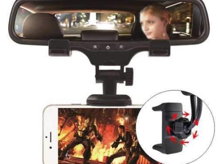 Bakeey Upgraded 360 Degree Rotation Fixed Rearview Mirror Car Mount Holder for Mobile Phone Online now