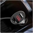 USAMS US-CC045 C1 Dual USB Digital Display 2.1A Car Charger Adapter for iPhone X 8 Plus S8 Note 8 S9 Sale