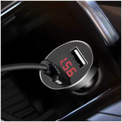 USAMS US-CC045 C1 Dual USB Digital Display 2.1A Car Charger Adapter for iPhone X 8 Plus S8 Note 8 S9 Sale