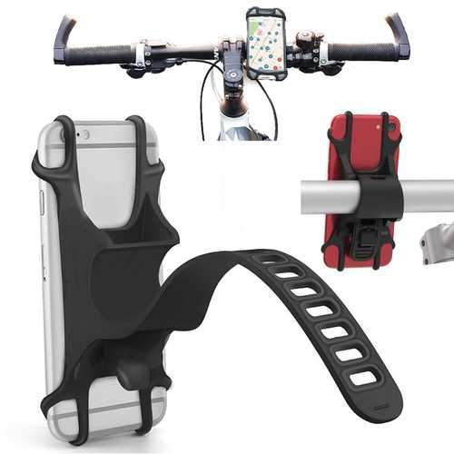 Universal Silicone Adjustable Clip Bike Bicycle Handlebar Phone Holder Stand for iPhone Xiaomi Nubia on Sale