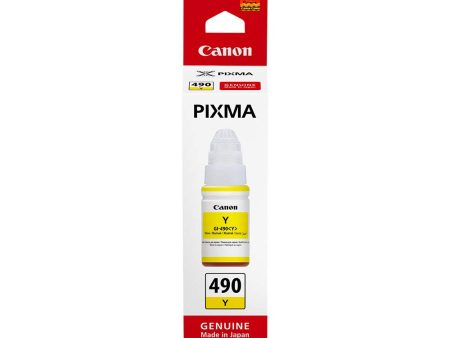 Canon GI-490 Original 1400 Ink Cartridge 0666C001AA - Yellow Fashion