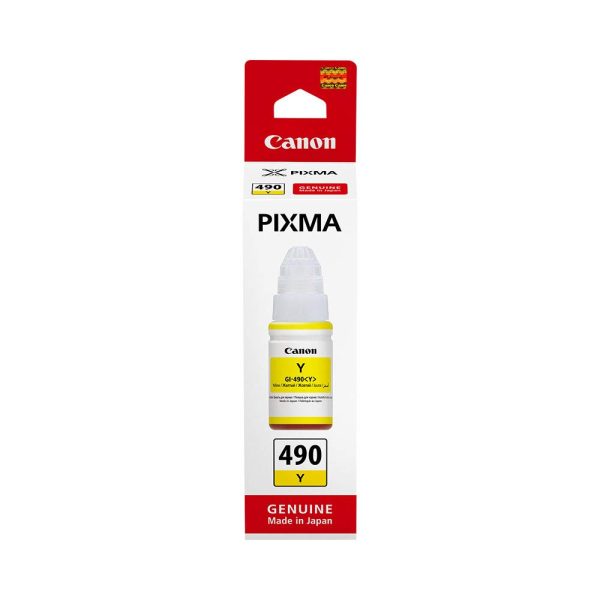 Canon GI-490 Original 1400 Ink Cartridge 0666C001AA - Yellow Fashion