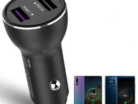 Bakeey QK505L Dual USB Quick Charge 3.0 Fast Car USB Charger for iPhone for Samsung Xiaomi Huawei Sale