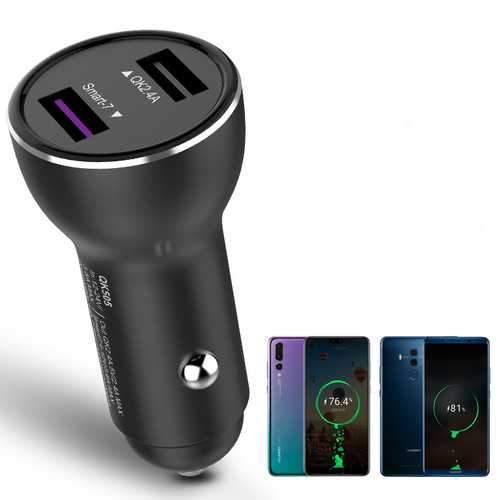 Bakeey QK505L Dual USB Quick Charge 3.0 Fast Car USB Charger for iPhone for Samsung Xiaomi Huawei Sale