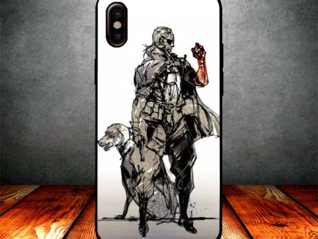 metal gear big boss and dog iPhone X Case Fashion