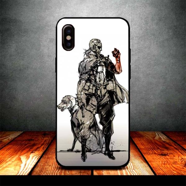 metal gear big boss and dog iPhone X Case Fashion