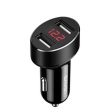 USAMS US-CC045 2.1A 2Ports USB Car Charger With LED Display For iphone X 8 8Plus Samsung S8 Xiaomi6 Supply