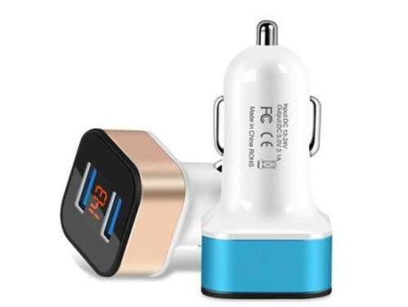 Bakeey 3.1A Dual USB Ports LED Voltage Monitor Fast Car Charger For Smart Phone Tablet MP4 For Cheap