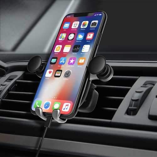 Universal Gravity Linkage Auto Lock Car Air Vent Holder Stand for iPhone Xiaomi Mobile Phone Online Sale