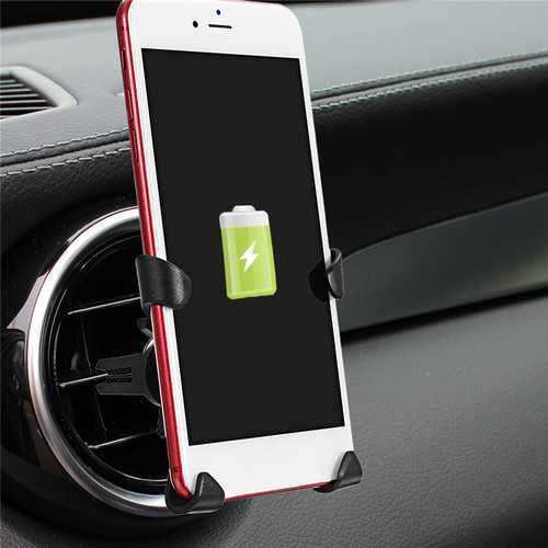 Universal Qi Wireless Charge 360 Degree Rotation Car Mount Phone Holder for Samsung Mobile Phone Sale