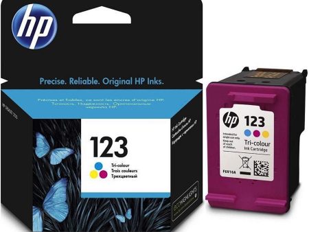 HP 123 Tri-color (Cyan, Magenta, Yellow) Original Ink Advantage Cartridge - F6V16AE Online Hot Sale