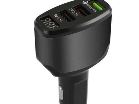 7.2A QC 3.0 Quick Charge Car Charger Adapter 3 USB Ports With LED Voltage Display For Tablet Android Sale