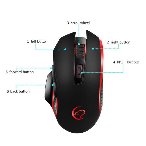 Universal 800 1200 1600 2400DPI 2.4G Wireless Gaming Mouse PC Laptop Supplies Online now