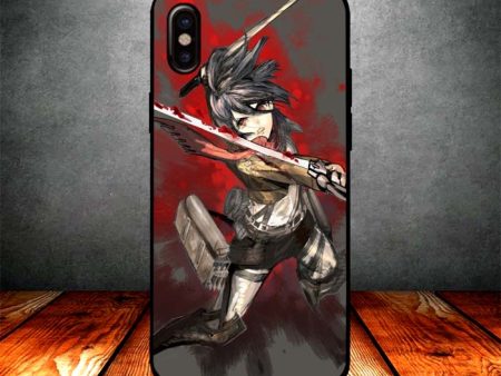 mikasa bloody sword iPhone X Case For Discount