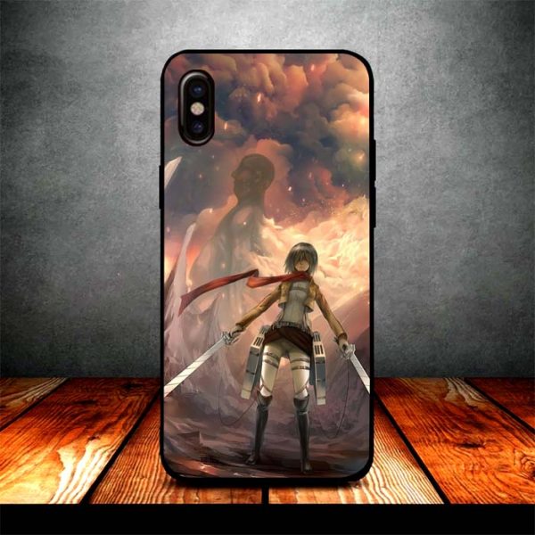 mikasa and titan iPhone X Case For Cheap